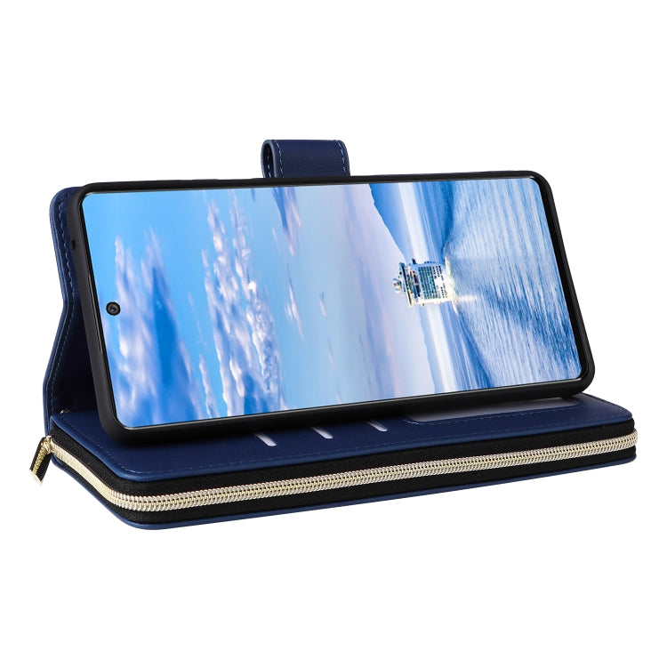 For Samsung Galaxy A33 5G Nine-card Slots Zipper Wallet Bag Leather Phone Case