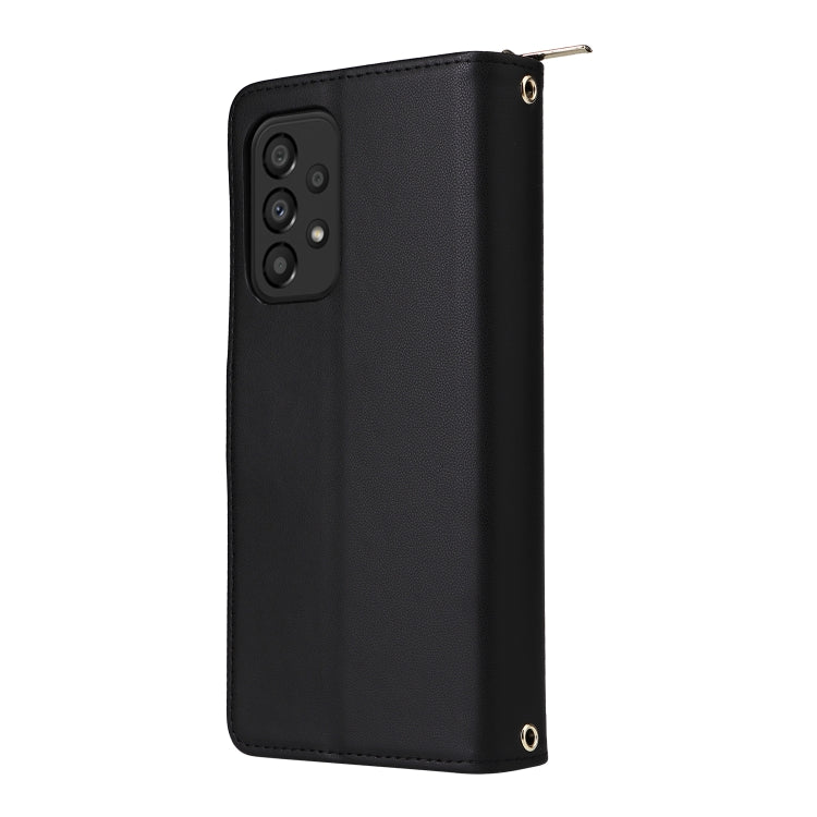 For Samsung Galaxy A33 5G Nine-card Slots Zipper Wallet Bag Leather Phone Case