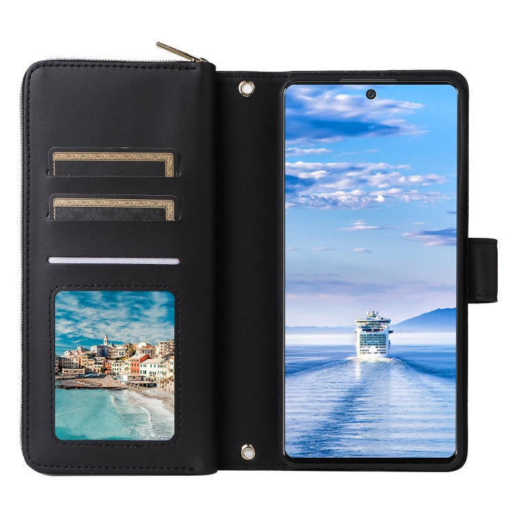 For Samsung Galaxy A33 5G Nine-card Slots Zipper Wallet Bag Leather Phone Case