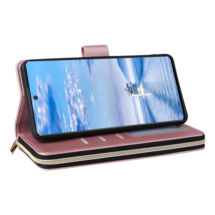 For Samsung Galaxy A33 5G Nine-card Slots Zipper Wallet Bag Leather Phone Case