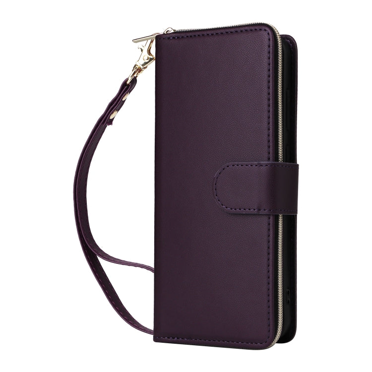For Samsung Galaxy A34 Nine-card Slots Zipper Wallet Bag Leather Phone Case