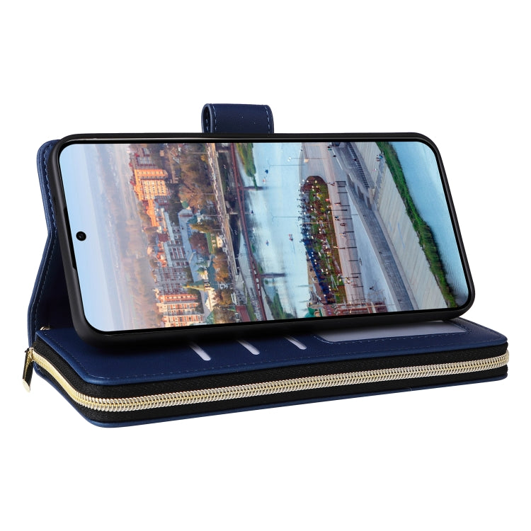 For Samsung Galaxy A34 Nine-card Slots Zipper Wallet Bag Leather Phone Case