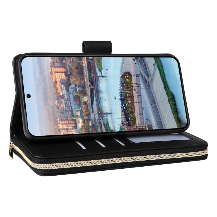 For Samsung Galaxy A34 Nine-card Slots Zipper Wallet Bag Leather Phone Case