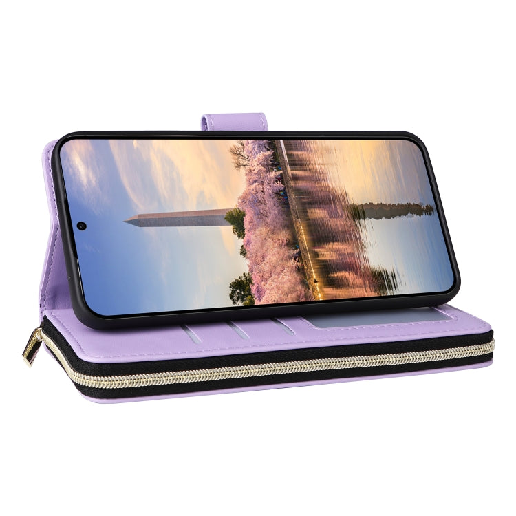 For Samsung Galaxy A35 Nine-card Slots Zipper Wallet Bag Leather Phone Case