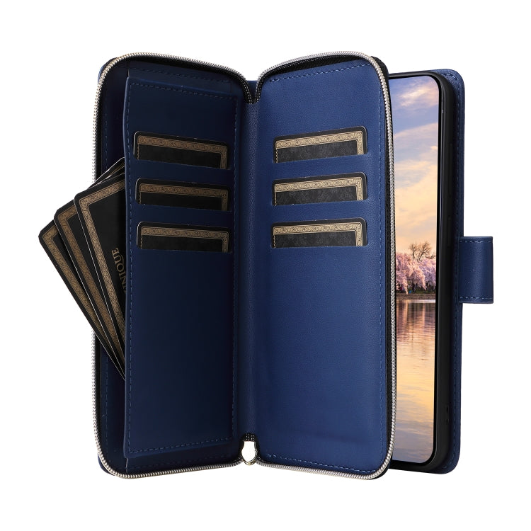 For Samsung Galaxy A35 Nine-card Slots Zipper Wallet Bag Leather Phone Case
