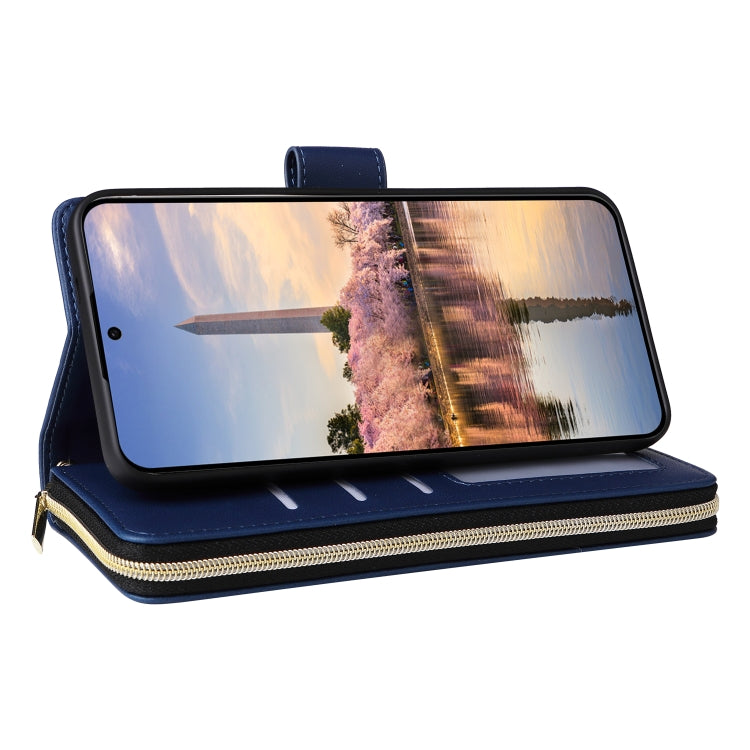 For Samsung Galaxy A35 Nine-card Slots Zipper Wallet Bag Leather Phone Case