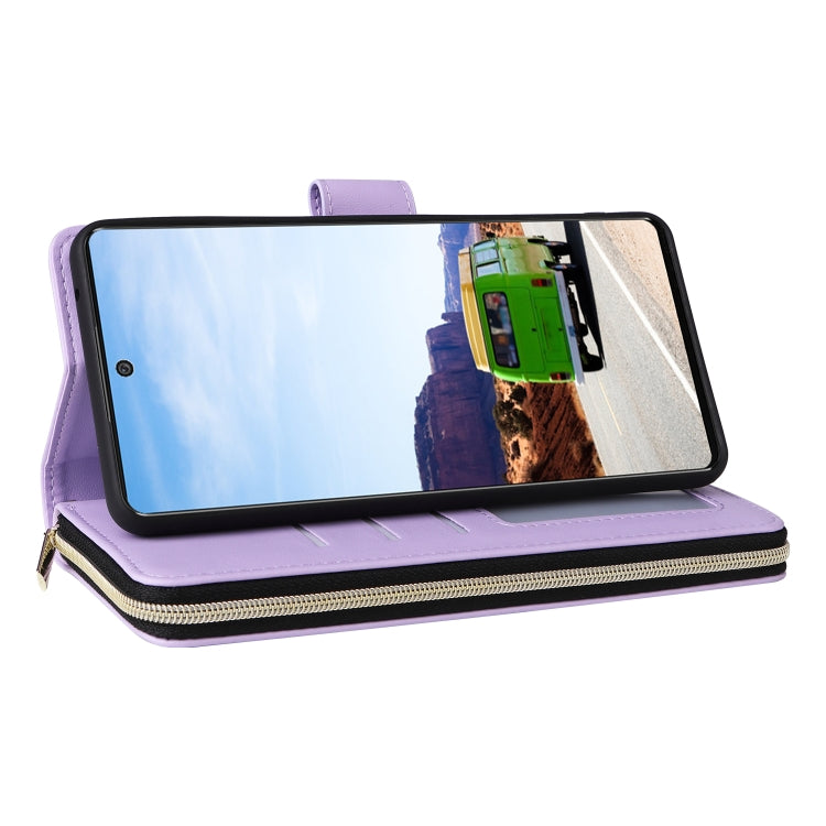 For Samsung Galaxy A53 5G Nine-card Slots Zipper Wallet Bag Leather Phone Case