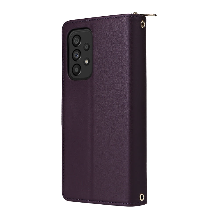 For Samsung Galaxy A53 5G Nine-card Slots Zipper Wallet Bag Leather Phone Case