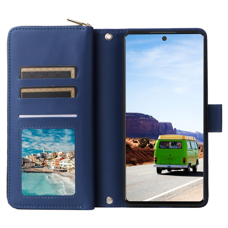 For Samsung Galaxy A53 5G Nine-card Slots Zipper Wallet Bag Leather Phone Case