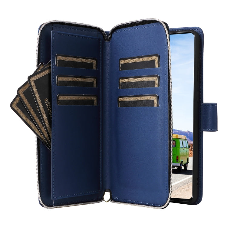 For Samsung Galaxy A53 5G Nine-card Slots Zipper Wallet Bag Leather Phone Case