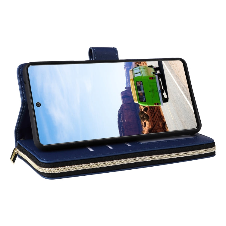 For Samsung Galaxy A53 5G Nine-card Slots Zipper Wallet Bag Leather Phone Case