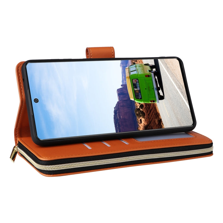 For Samsung Galaxy A53 5G Nine-card Slots Zipper Wallet Bag Leather Phone Case
