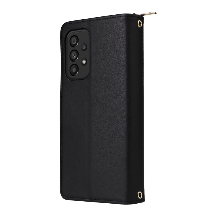 For Samsung Galaxy A53 5G Nine-card Slots Zipper Wallet Bag Leather Phone Case