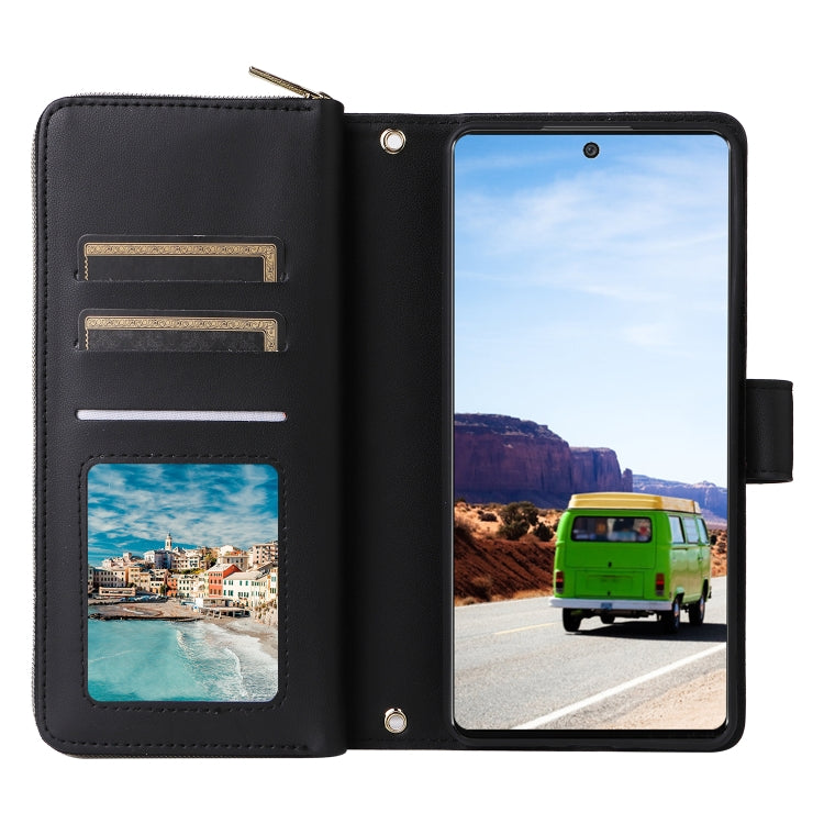 For Samsung Galaxy A53 5G Nine-card Slots Zipper Wallet Bag Leather Phone Case