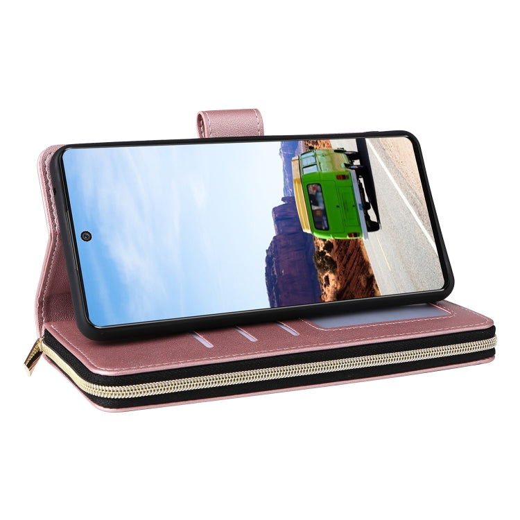 For Samsung Galaxy A53 5G Nine-card Slots Zipper Wallet Bag Leather Phone Case