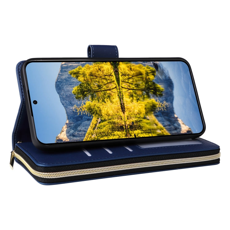 For Samsung Galaxy A54 Nine-card Slots Zipper Wallet Bag Leather Phone Case