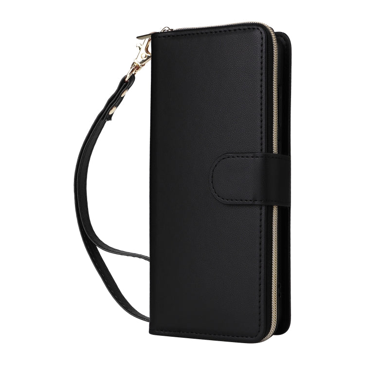 For Samsung Galaxy A55 Nine-card Slots Zipper Wallet Bag Leather Phone Case