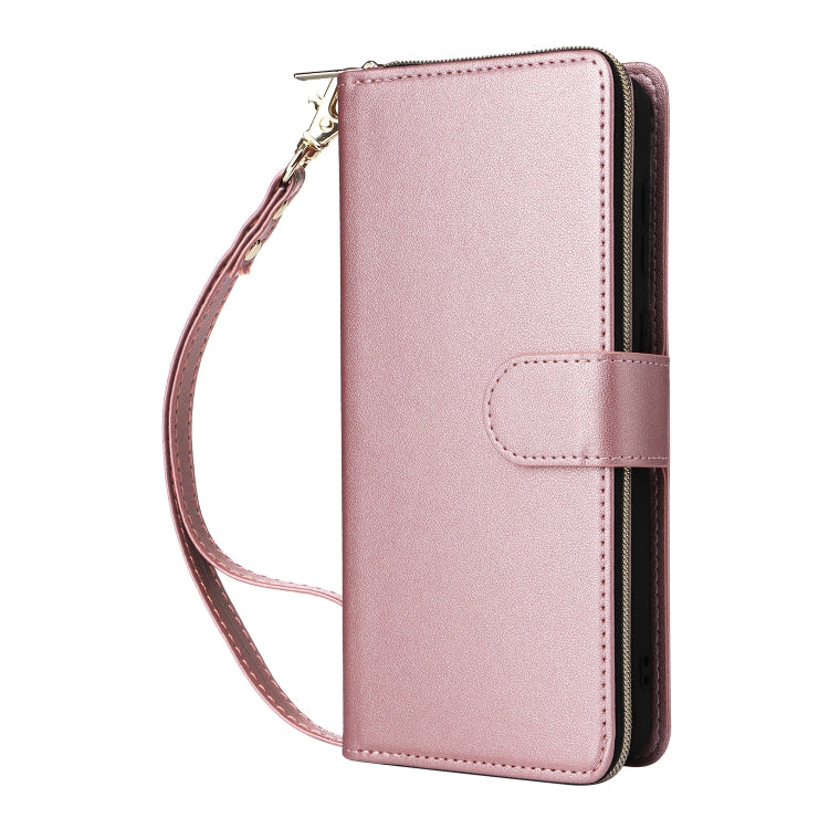 For Samsung Galaxy A73 5G Nine-card Slots Zipper Wallet Bag Leather Phone Case