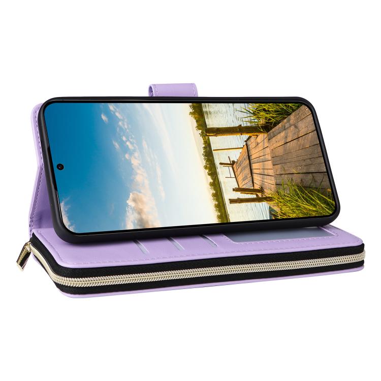 For Samsung Galaxy A26 Nine-card Slots Zipper Wallet Bag Leather Phone Case