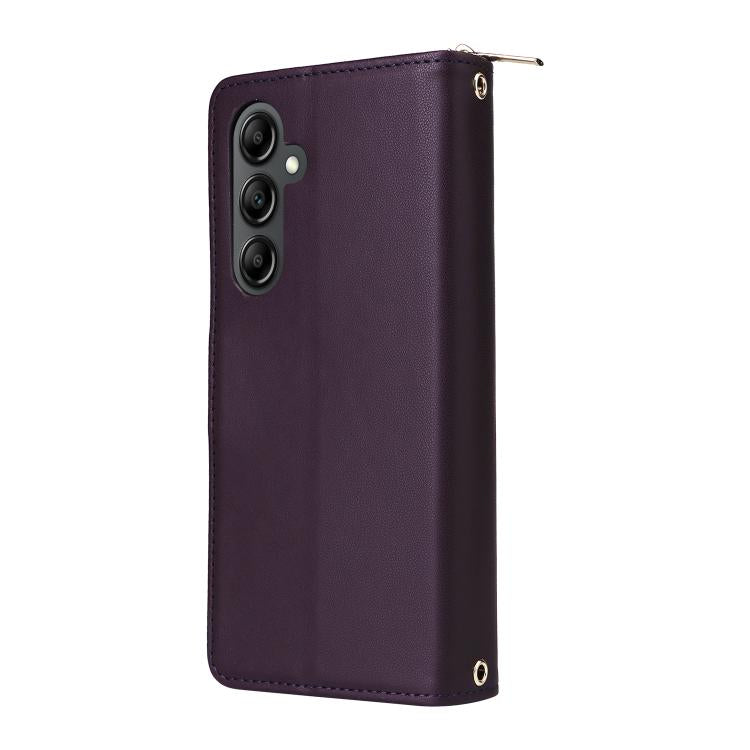 For Samsung Galaxy A26 Nine-card Slots Zipper Wallet Bag Leather Phone Case