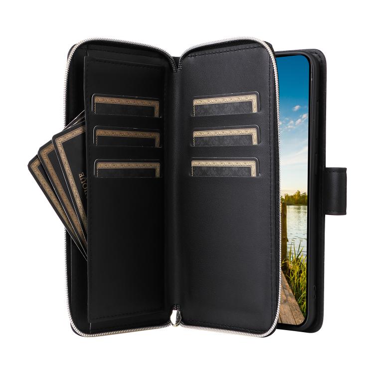 For Samsung Galaxy A26 Nine-card Slots Zipper Wallet Bag Leather Phone Case