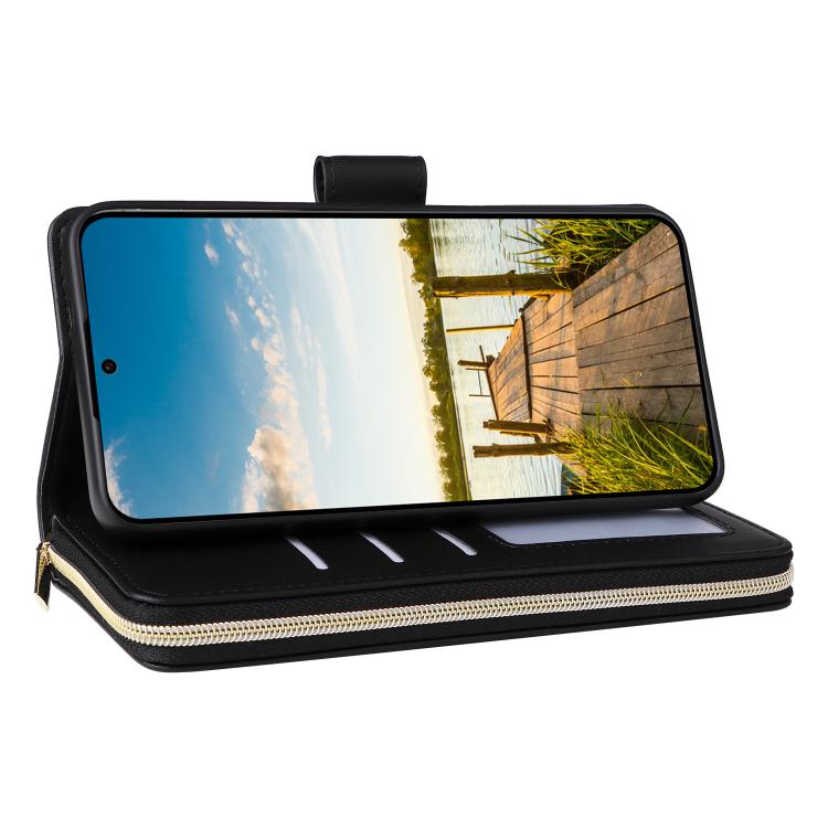 For Samsung Galaxy A26 Nine-card Slots Zipper Wallet Bag Leather Phone Case