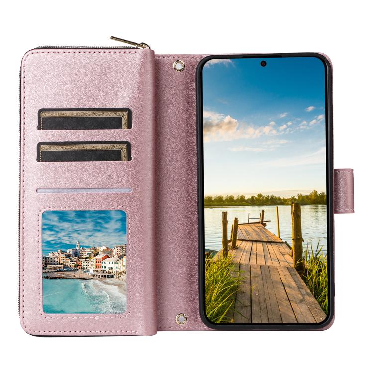 For Samsung Galaxy A26 Nine-card Slots Zipper Wallet Bag Leather Phone Case