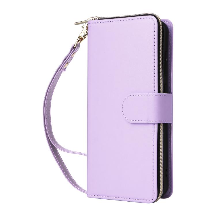 For Samsung Galaxy A56 Nine-card Slots Zipper Wallet Bag Leather Phone Case