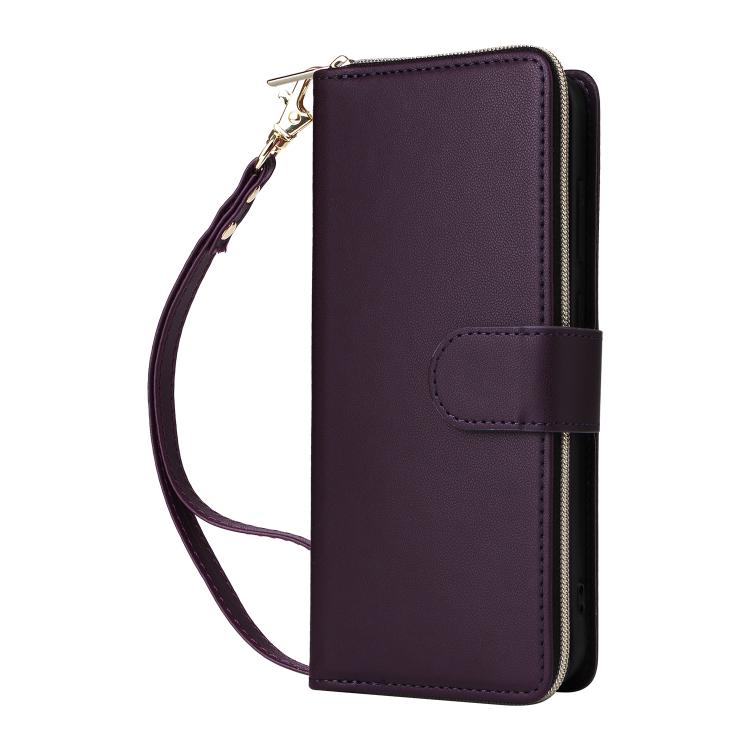 For Samsung Galaxy A56 Nine-card Slots Zipper Wallet Bag Leather Phone Case