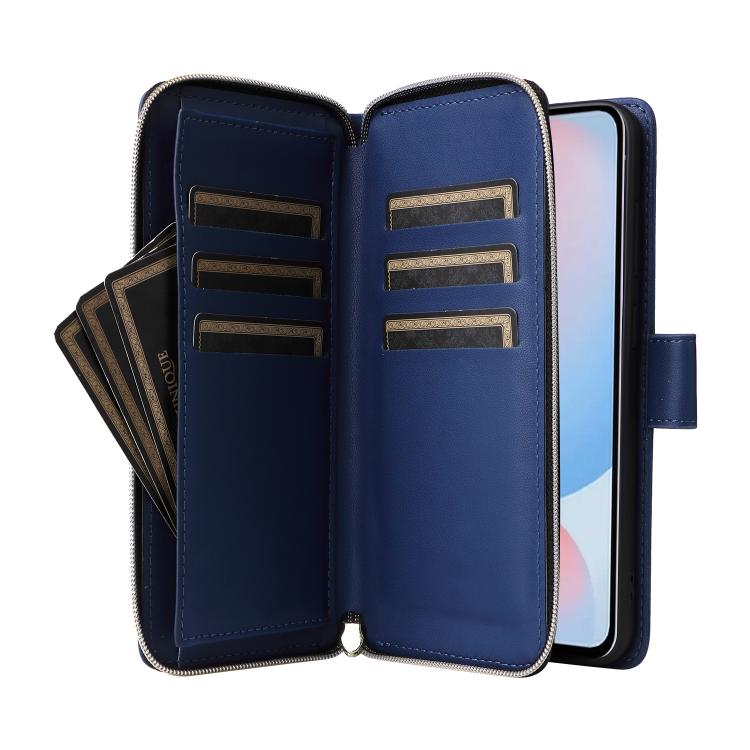 For Samsung Galaxy A56 Nine-card Slots Zipper Wallet Bag Leather Phone Case