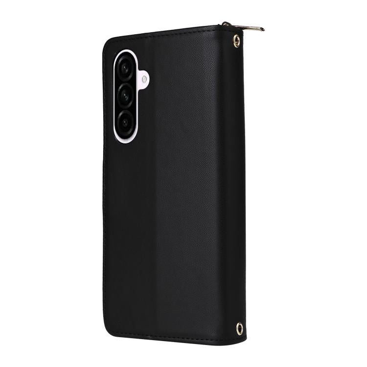 For Samsung Galaxy A56 Nine-card Slots Zipper Wallet Bag Leather Phone Case