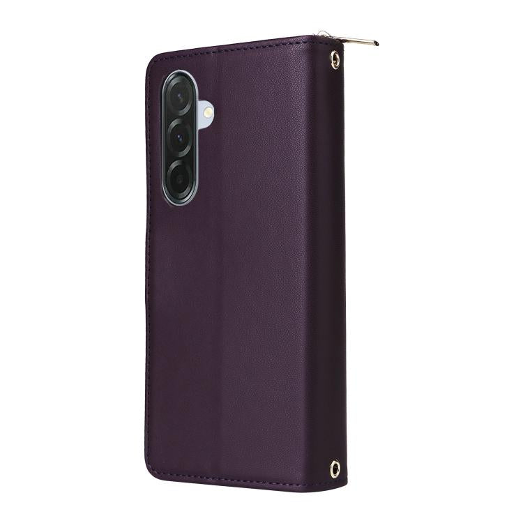 For Samsung Galaxy A36 5G / A37 5G Nine-card Slots Zipper Wallet Bag Leather Phone Case
