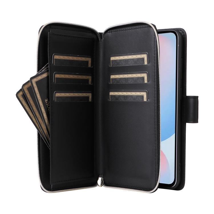 For Samsung Galaxy A36 5G / A37 5G Nine-card Slots Zipper Wallet Bag Leather Phone Case