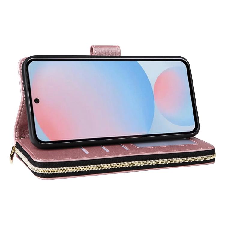 For Samsung Galaxy A36 5G / A37 5G Nine-card Slots Zipper Wallet Bag Leather Phone Case