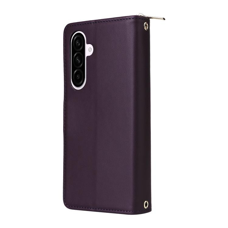 For Samsung Galaxy A37 5G Nine-card Slots Zipper Wallet Bag Leather Phone Case