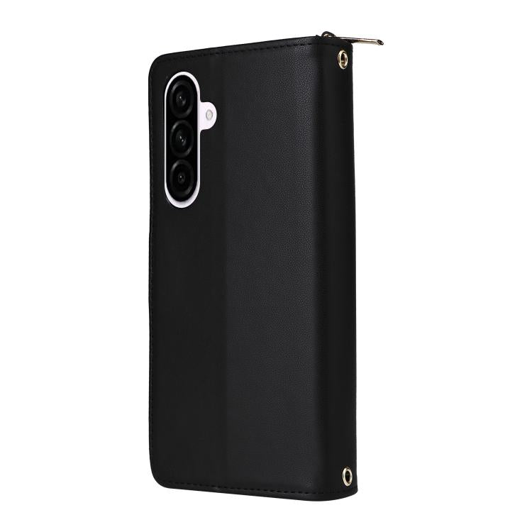 For Samsung Galaxy A37 5G Nine-card Slots Zipper Wallet Bag Leather Phone Case