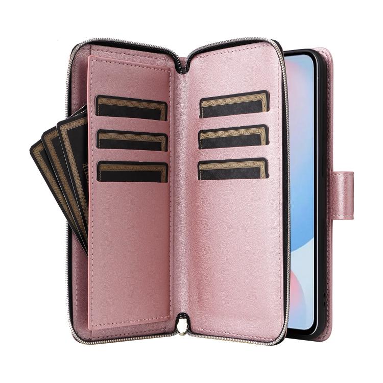 For Samsung Galaxy A37 5G Nine-card Slots Zipper Wallet Bag Leather Phone Case