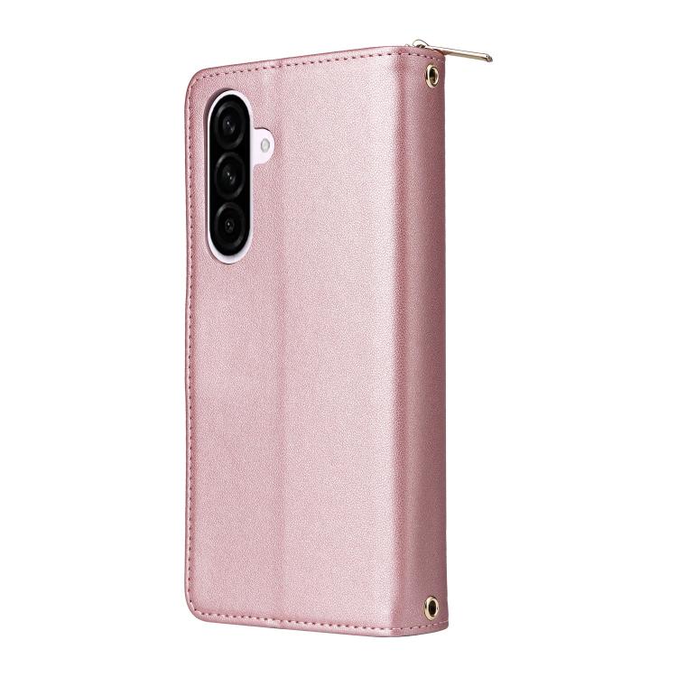 For Samsung Galaxy A57 5G Nine-card Slots Zipper Wallet Bag Leather Phone Case