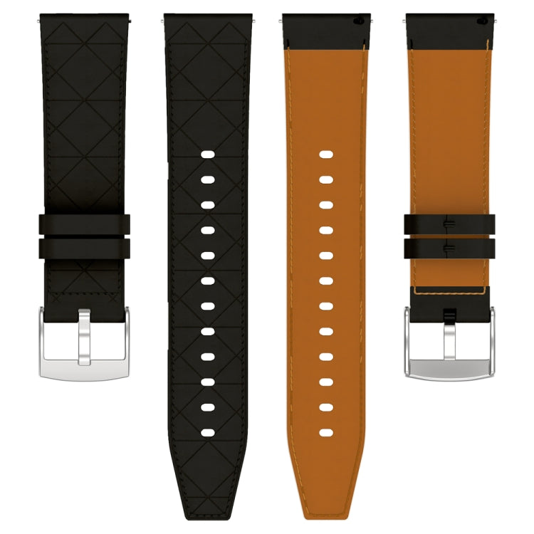 For Huawei Watch GT 5 / GT 5 Pro 46mm Square 22mm Leather Watch Band