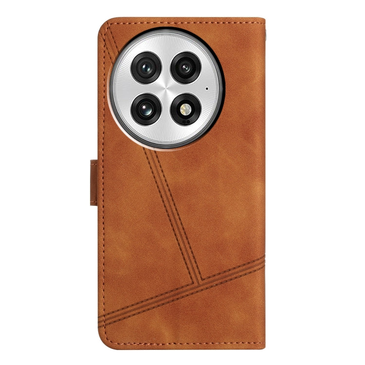 For OnePlus 13 Skin-feel Stitching Leather Phone Case
