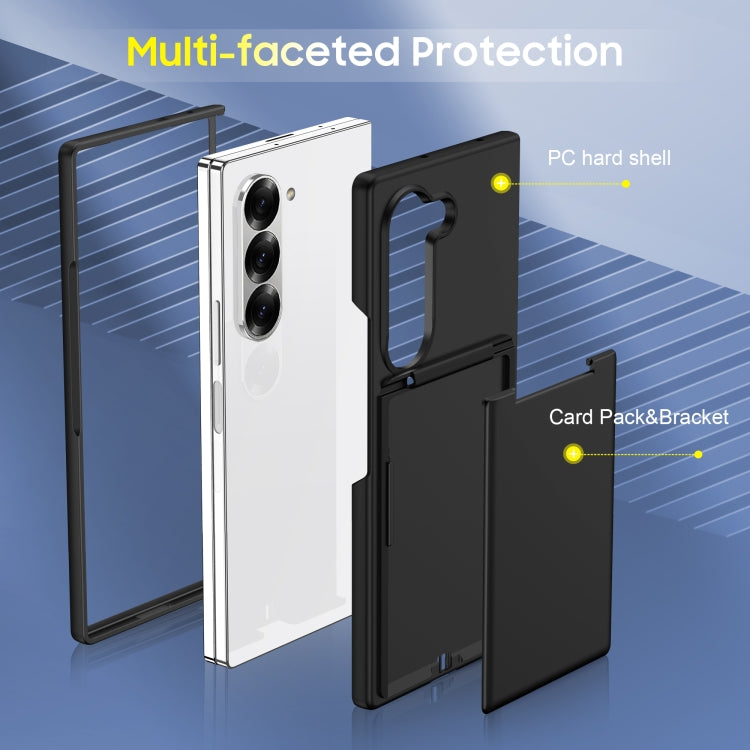 For Samsung Galaxy Z Fold6 5G Folding Card Bag Stand Phone Case