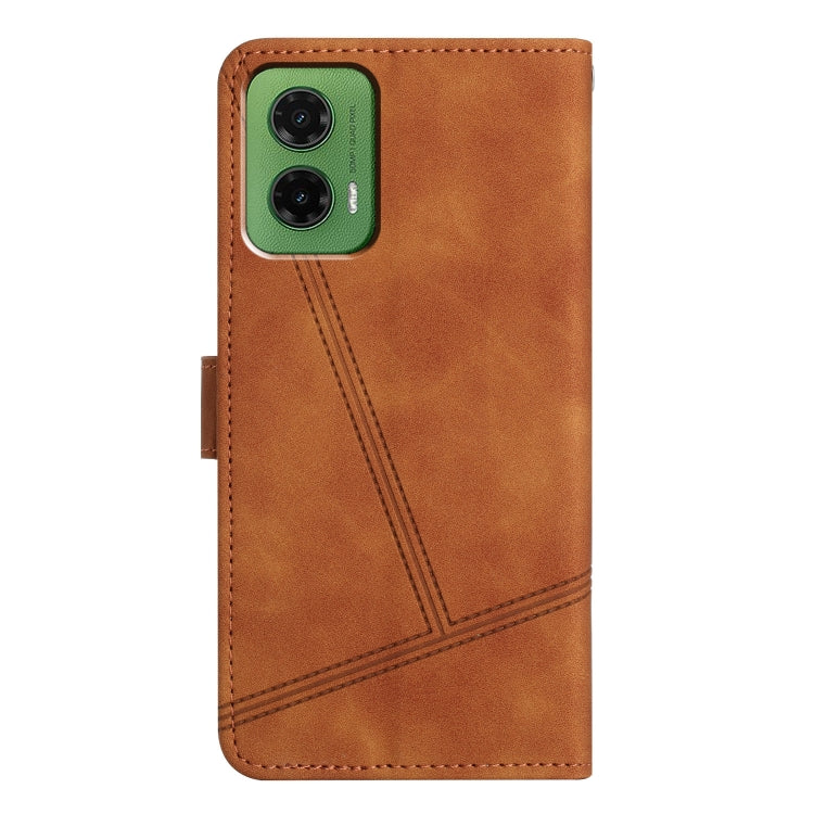 For Motorola Moto G35 Skin-feel Stitching Leather Phone Case