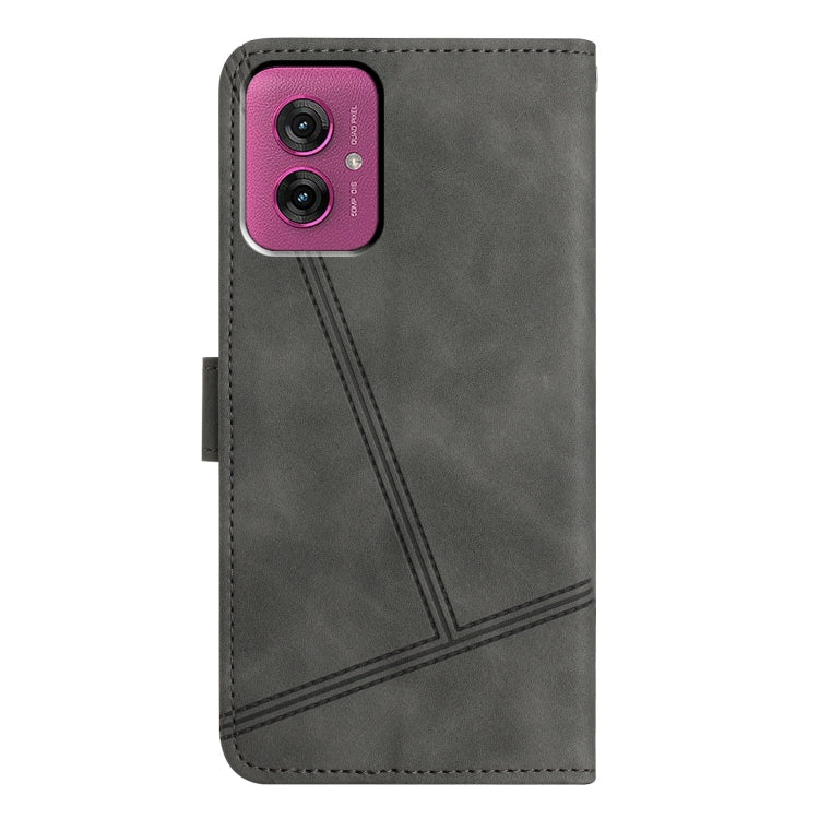 For Motorola Moto G55 Skin-feel Stitching Leather Phone Case