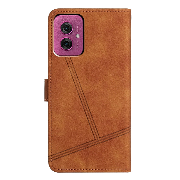 For Motorola Moto G55 Skin-feel Stitching Leather Phone Case