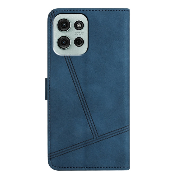 For Motorola Moto G75 Skin-feel Stitching Leather Phone Case