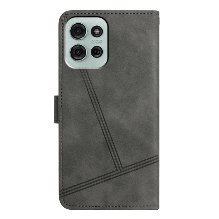 For Motorola Moto G75 Skin-feel Stitching Leather Phone Case