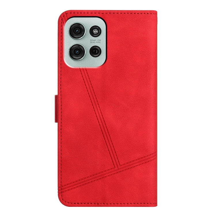 For Motorola Moto G75 Skin-feel Stitching Leather Phone Case