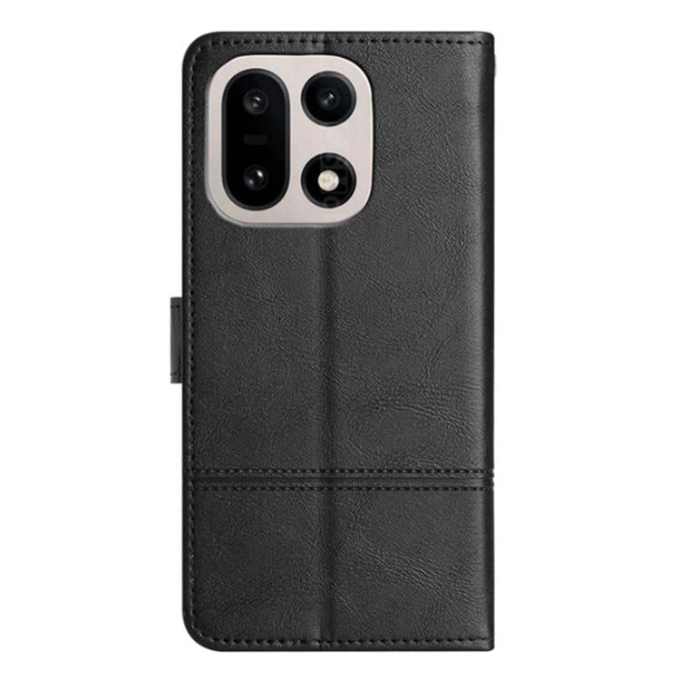 For OnePlus 15 Cowhide Texture Stitching Leather Phone Case
