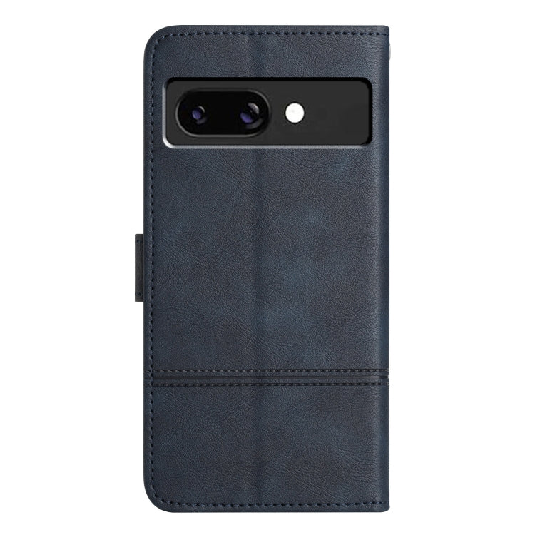 For Google Pixel 9a Cowhide Texture Stitching Leather Phone Case