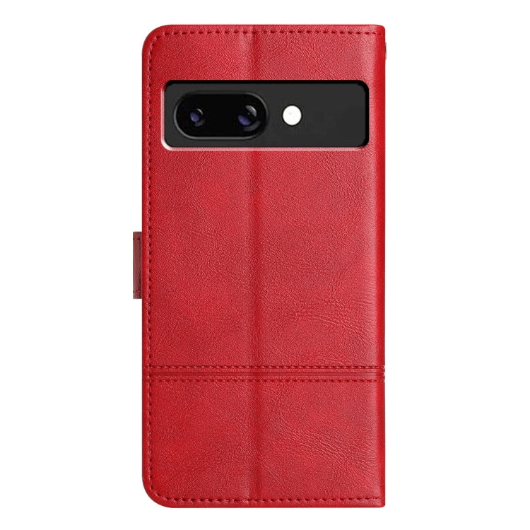 For Google Pixel 9a Cowhide Texture Stitching Leather Phone Case
